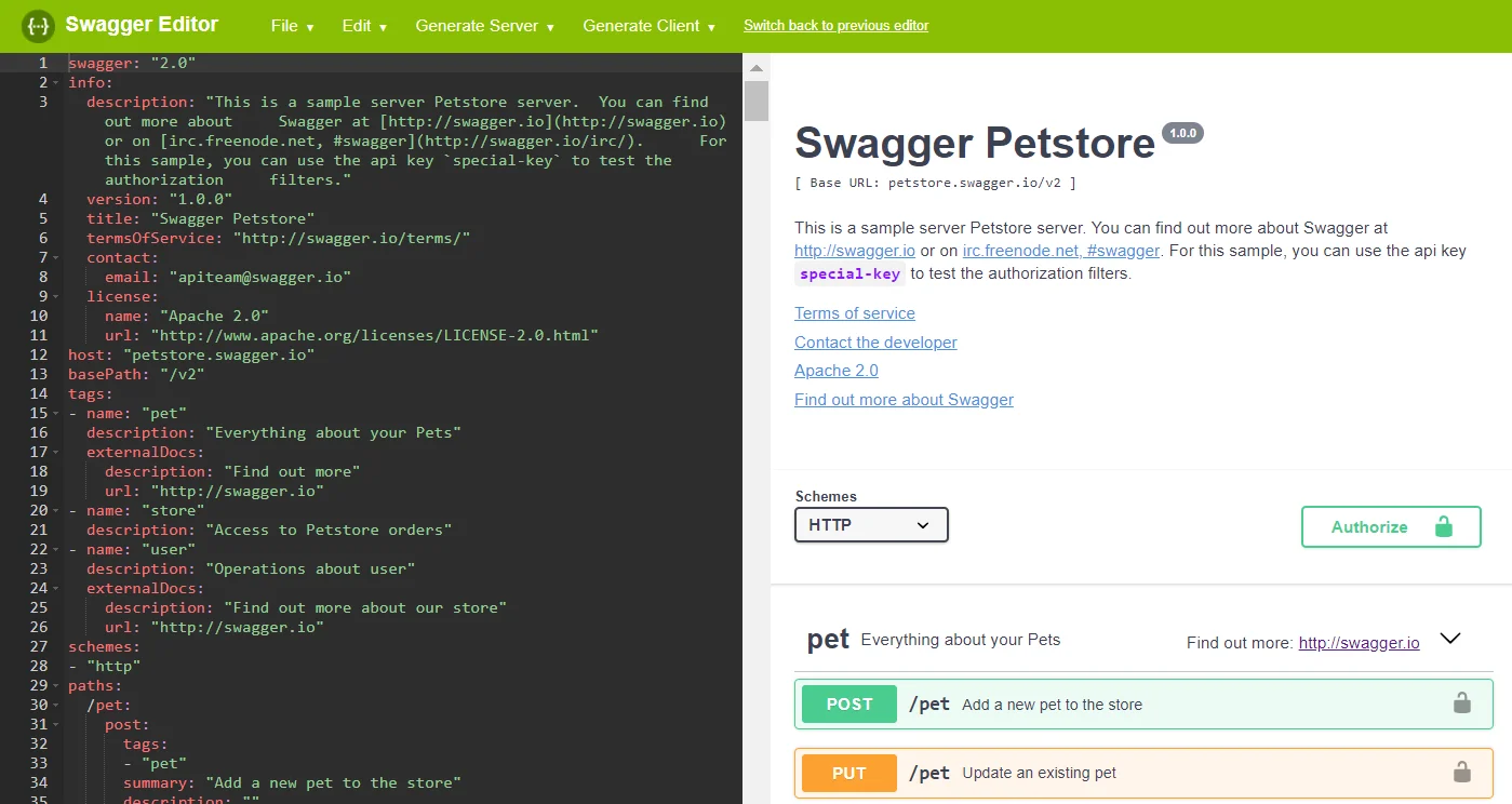 How to host Swagger documentation using yaml/json configuration files?